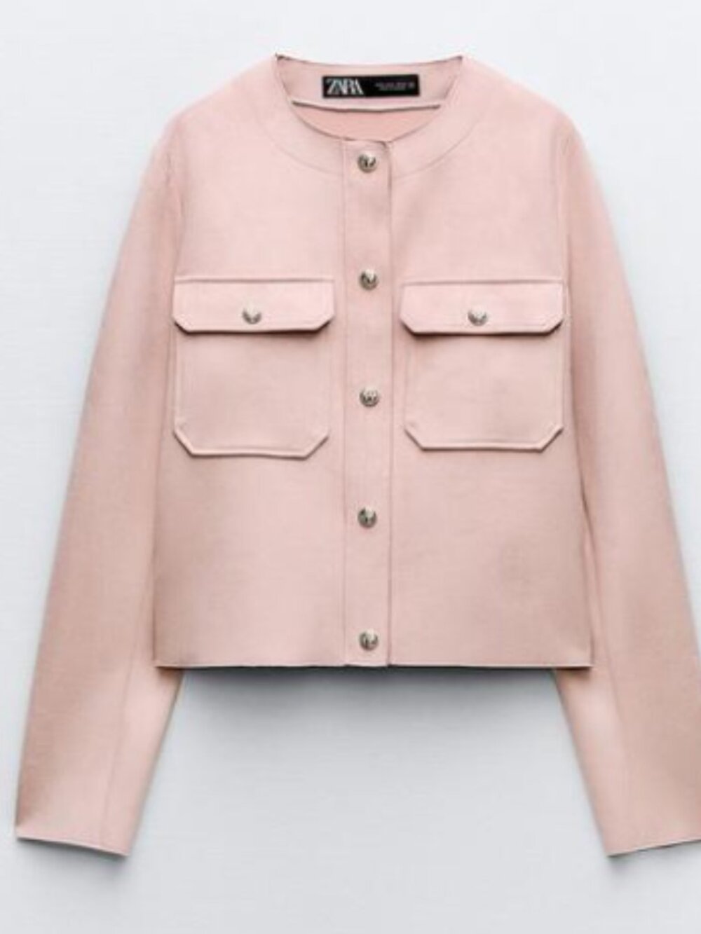 Zara Faux suede jacket pale pink size XL